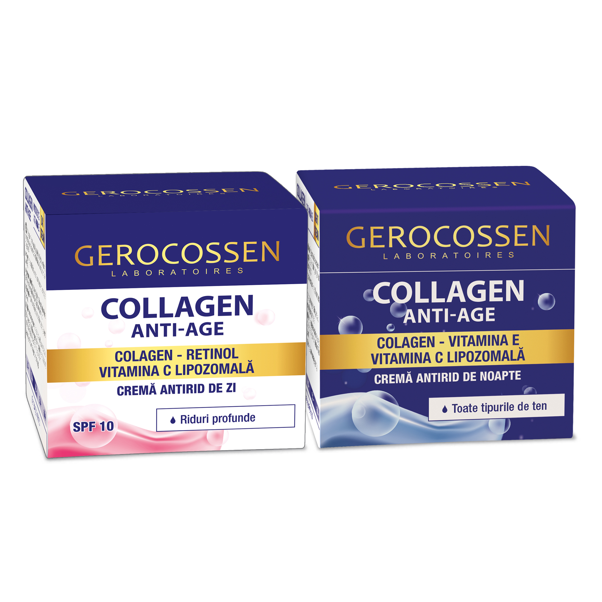 Crema antirid de zi riduri profunde Collagen Anti-Age, 50 ml, Gerocossen