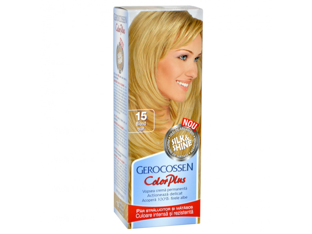 Vopsea De Par Silk Shine 15 Blond Clar Gerocossen Color Plus