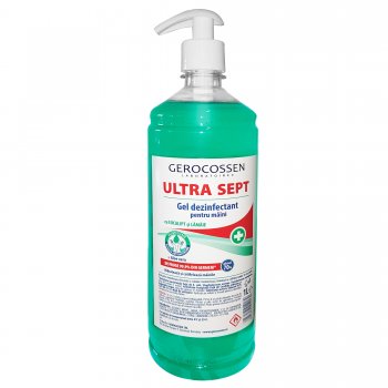 Gel dezinfectant maini Biocid ULTRA SEPT-Distruge 99,9% din germeni,1 litru