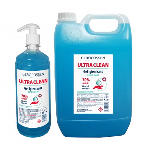 Pachet gel igienizant maini Ultra Clean:Gel igienizant 5 litri+Gel igienizant 1 litru